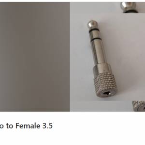 Male 6.35 mm Stereo to Female 3.5