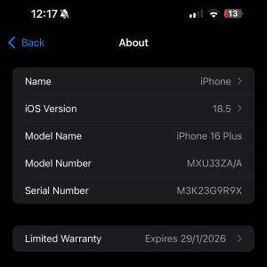 iPhone16 Plus 256gb