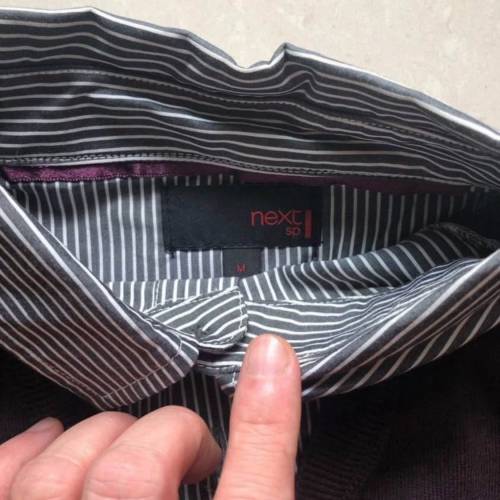 Next Sp Men's formal stripe shirt 男裝 間條 恤衫