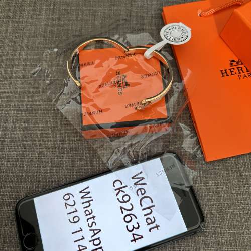 Hermes 窄版 琺瑯開口手鐲