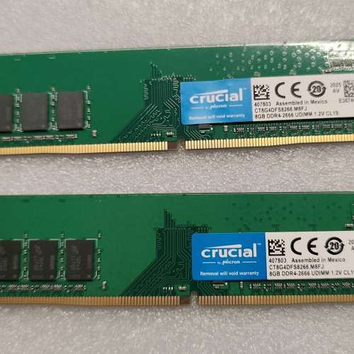 Crucial 16GB Kit - 2 x 8GB DDR4-2666 CL19