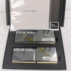 G.SKILL 芝奇 16GB Kit ( 2 x 8GB ) 皇家戟 Trident Z Royal Silver RGB DDR4 3600...