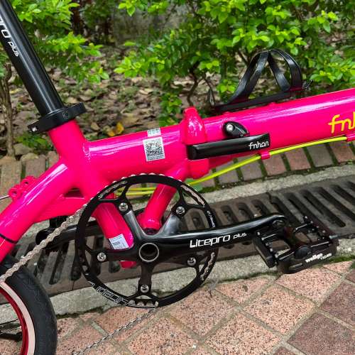 FNHON 1401 412 外3速 中空餅 米洛 M63 14吋輪組 鋁合金 折叠車 送水架前後蛙燈叮叮