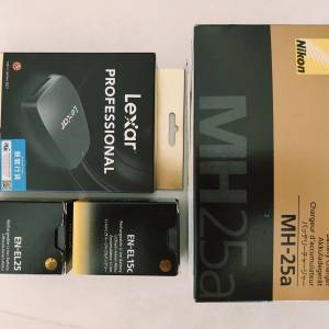 Nikon EN-EL15c EN-EL25 MH-25a Lexar CF express card reader