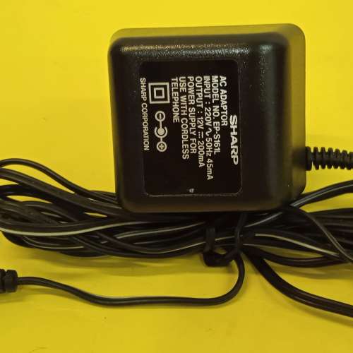 Sharp power adapter 12V 200mA 聲寶電話火牛