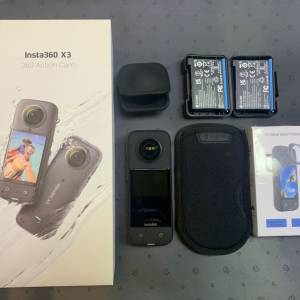 [觀塘實體店] 二手 Insta360 X3 (共2電+玻璃保護鏡+鏡頭保護套) 行貨 *S72269* | I...
