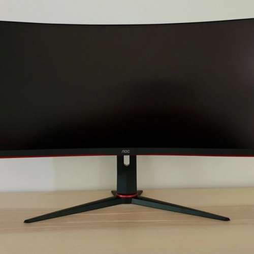 AOC CU34G2X 34吋21:9超寬廣曲面電競顯示器螢幕顯示屏 連米家顯示屏掛燈
