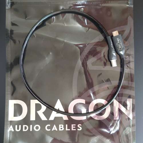 幾乎全新 頂級發燒 黑龍 Black Dragon USB C to C 線 1.5 英尺長 美國製造
