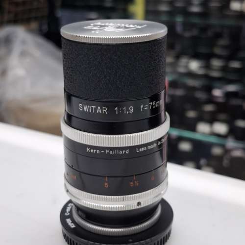 KERN SWITAR 75MM F1.9 MOVIE LENS C MOUNT + OM M43 MOUNT