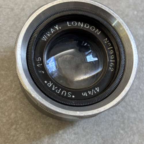 英國頭 Wray London 4.25寸 f/4.5 鏡頭一支