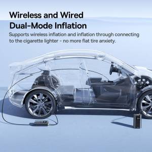 Baseus PrimeTrip VA1 Car Tire Inflator – 2-in-1,Wireless & Wired DUAL Mode