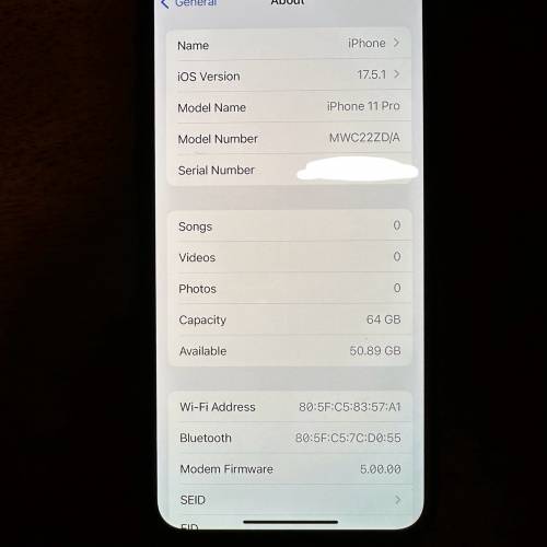 iphone 11 pro 64gb 太空灰