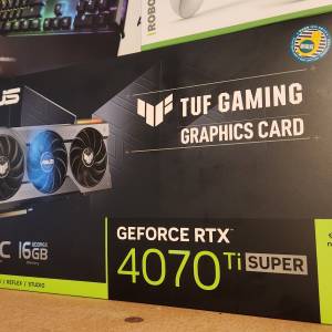 RTX 4070ti super 16gb Asus Tuf OC edition 行貨有單有盒有保