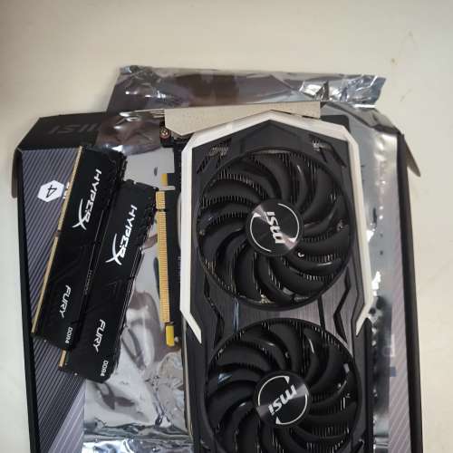 Msi 1660 super,HYPERX ddr4 ram  2133mhz 8g x2