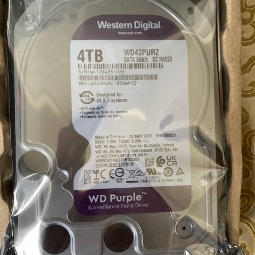WD purple 4TB HDD