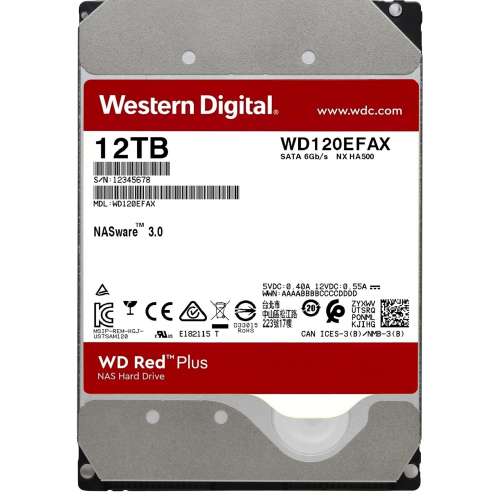 WD WD120EFAX Plus 12TB 3.5吋NAS硬碟