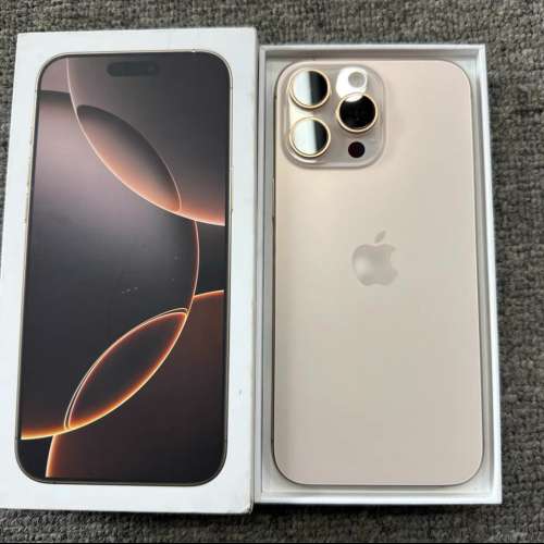 Iphone16 pro max  256G 金色港行，電池健康100%，保修到2025.10.6。