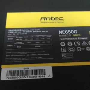 ANTEC NE650G NeoEco 650W POWER SUPPLY