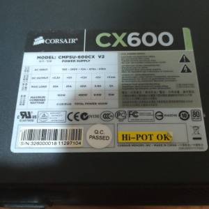 Corsair CX600 600W火牛