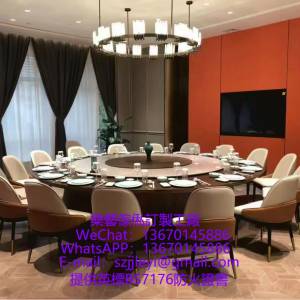 飯店電動餐桌 大型圓桌 全自動 可容納 16 人 餐廳 Hotel Electric Dining Table La...