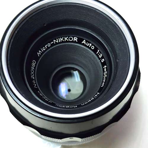 Nippon Kogaku Japan Micro-Nikkor Auto 55mm f3.5 Lens Non-Ai (銀嘴)