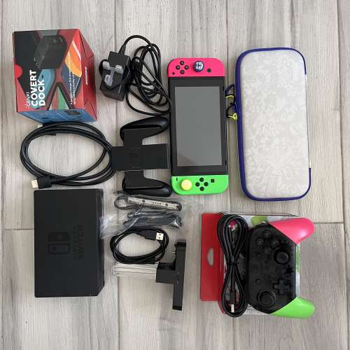 Nintendo Switch Splatoon 2 漆彈 主機連配件