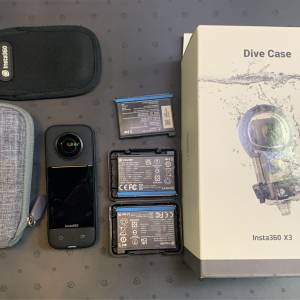 [觀塘實體店] 二手 Insta360 X3 (共3電+潛水殼) 行貨 *S72274* | Insta360 香港專門
