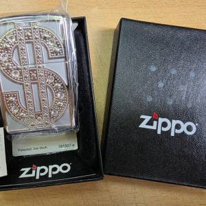 100% 全新, 施華洛奇Swarovski 水晶 $ dollar sign |ZIPPO 防風打火機|2010年|ZIPPO...