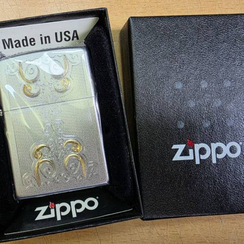100% 全新, Zippo Scroll Satin Chrome Lighter|ZIPPO 防風打火機|2012年|ZIPPO|收...