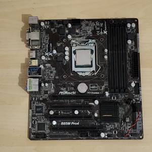 大埔】cpu i7 4770 底板 asrock B85m pro4 不散賣 ( i7-4770 B85m)