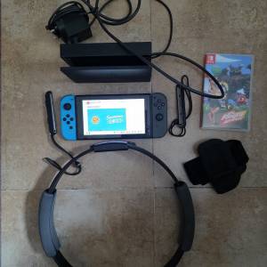 95 % 新Nintendo Switch 1 連健身環大冒險 Ring Fit Adventure及Fit Boxing