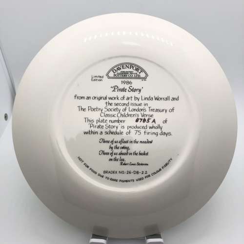 Davenport collectible “Pirate Story” Plate Linda Worrall 1986