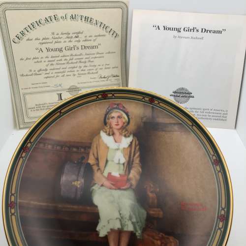 1986 NORMAN ROCKWELL “THE PROFESSOR” COMMEMORATIVE PLATE. Limited edition