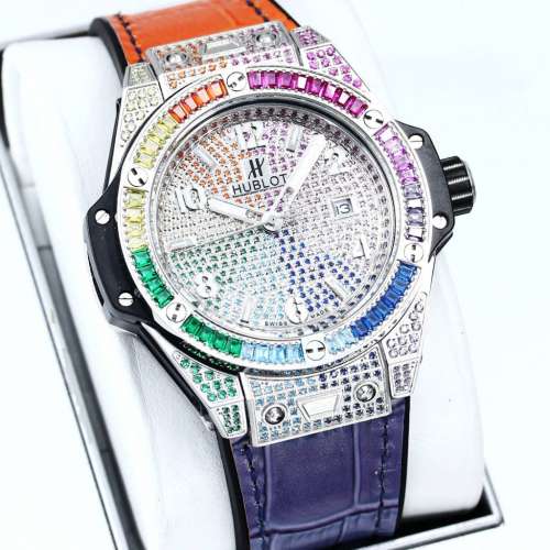 K8新品 HUBLOT 宇舶表 恒宝Big Bang精钢彩虹彩钻/腕表💎