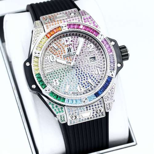 K8新品 HUBLOT 宇舶表 恒宝Big Bang精钢彩虹彩钻/腕表💎
