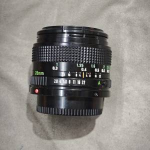 canon 28/2.8 FD 佳能 28mm 28 MF 手動鏡頭 鏡片通透冇花冇霉微塵 對焦環順暢 光圈...