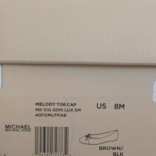 全新 Michael Kors MK Logo Leather Ballet Flat Loafer shoes 輕便鞋 休閒鞋