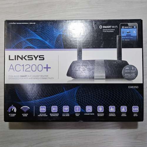 🌐Linksys【港行|雙頻WIFI 5|AC1200】EA6350 Smart Wi-Fi Dual-Band Gigabit Router...