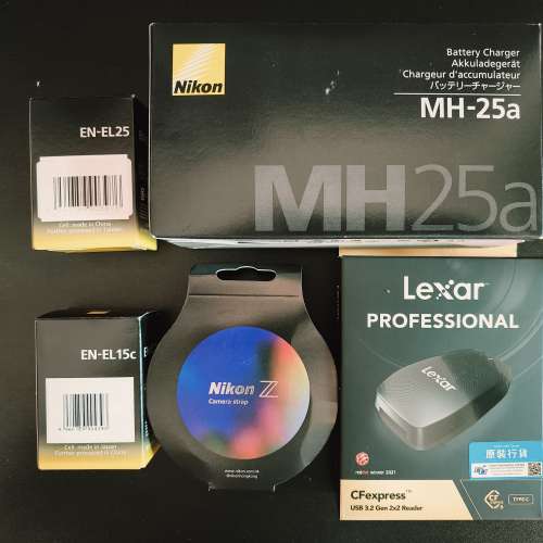 Nikon EN-EL15c/EN-EL25/MH-25a/Lexar CF expres/相機帶s card reader
