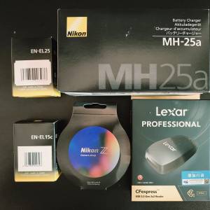 Nikon EN-EL15c/EN-EL25/MH-25a/Lexar CF expres/相機帶s card reader