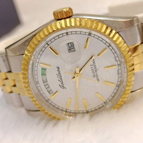 💥議價請移玉步💰no bargain ⌚「Goldloon」 男士蠔式😍電子石英腕錶Battery