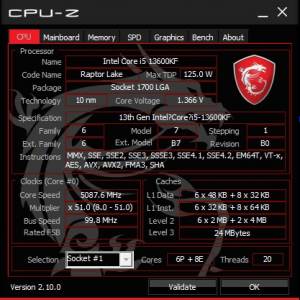 13600KF盒裝+MSI Z790 + Corsair 32G DDR4