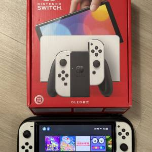 95% New Nintendo Switch OLED 行貨 白色 送原裝的保護套