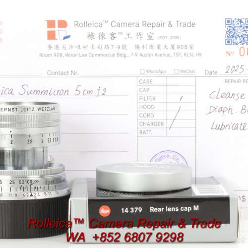 收藏級 Summicron 5cm 50 f2 Collapsible 縮頭 【1954出廠 】 · 鏡主『潤』 · 平...