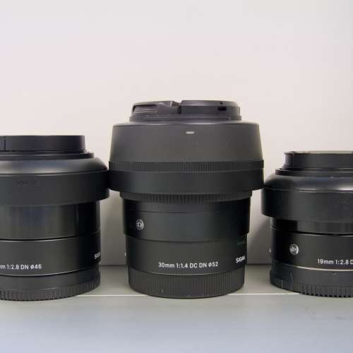 Sigma E-Mount APS-C Lens: 30mm F1.4 & 60mm F2.8 & 19mm F2.8
