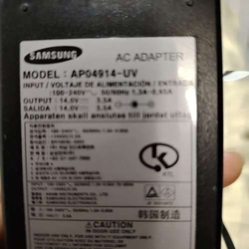 SAMSUNG 顯示器變壓器 插座 DC 14V  AP04914-UV 100-240V 電源適配器原本是S24C570...