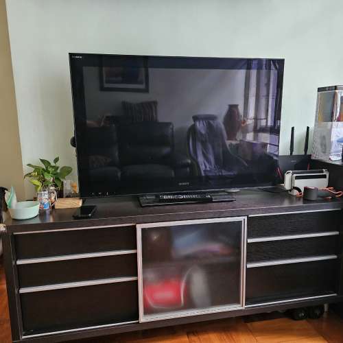 新淨電視櫃大儲物量 60" W x 24" H x 16"
