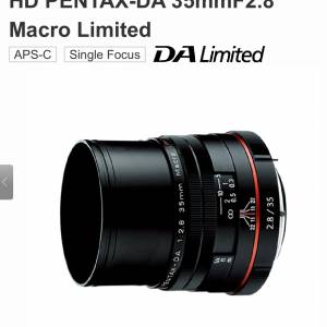 Pentax HD DA 35mm f2.8 macro