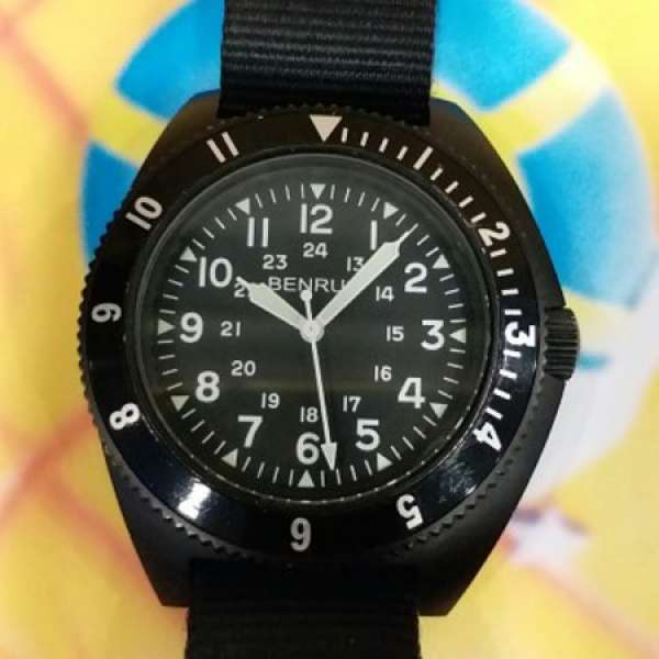 Benrus  潛水軍表 Type—II  Class A ( 大細肥邊 ) 瑞士制造電子 42mm 95%以上新  (...