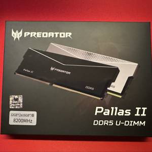 Acer PREDATOR Pallas II 8200MHz CL36 1.45v 2x16GB DDR5 Memory Kit 記憶體 Silve...